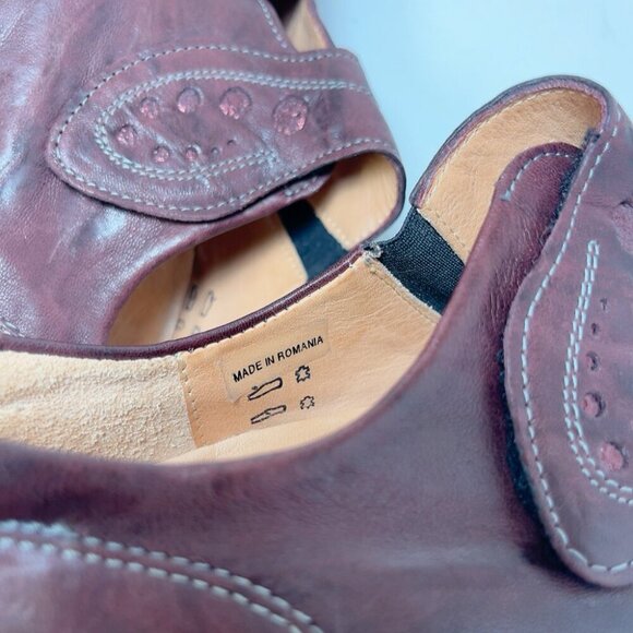 Think! Europe Womens 39 Burgundy Leather Comfort Mary Jane Shoes - Picture 11 of 15
